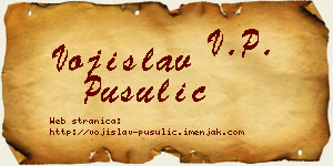 Vojislav Pusulić vizit kartica